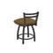 Holland Bar Stool Co 18" Low Back Swivel Vanity Stool, Pewter Finish, Canter Saddle Seat 41118PW012 - alternate 3